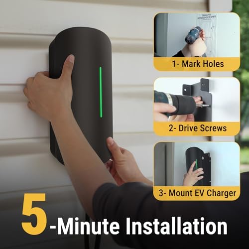 Morec 7KW Wallbox pour Voiture électrique Monophasé - Charge rapide - Idéal pour la maison & l'immeuble - Technologie in